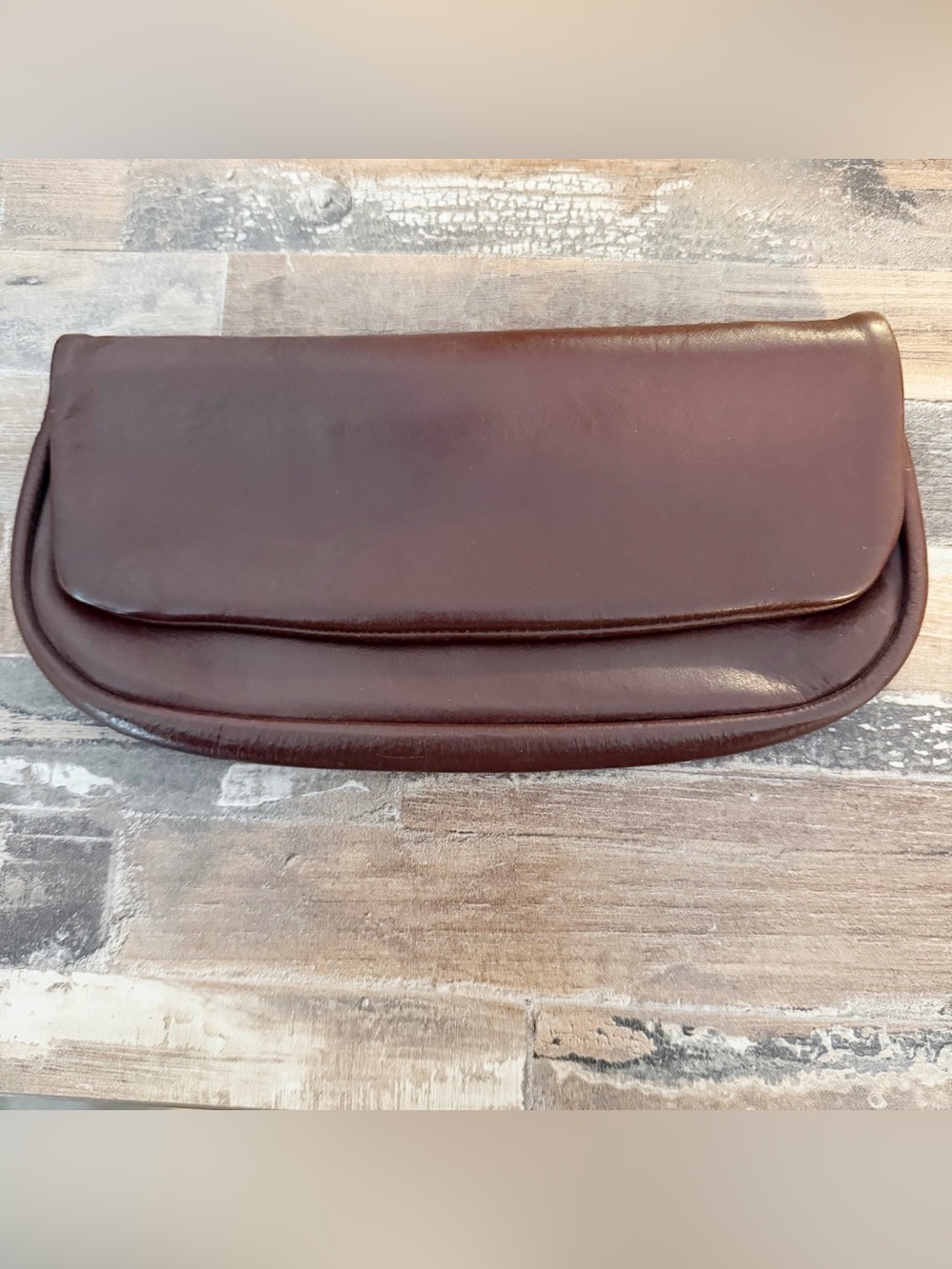 Vintage leather wallet or zip pouch